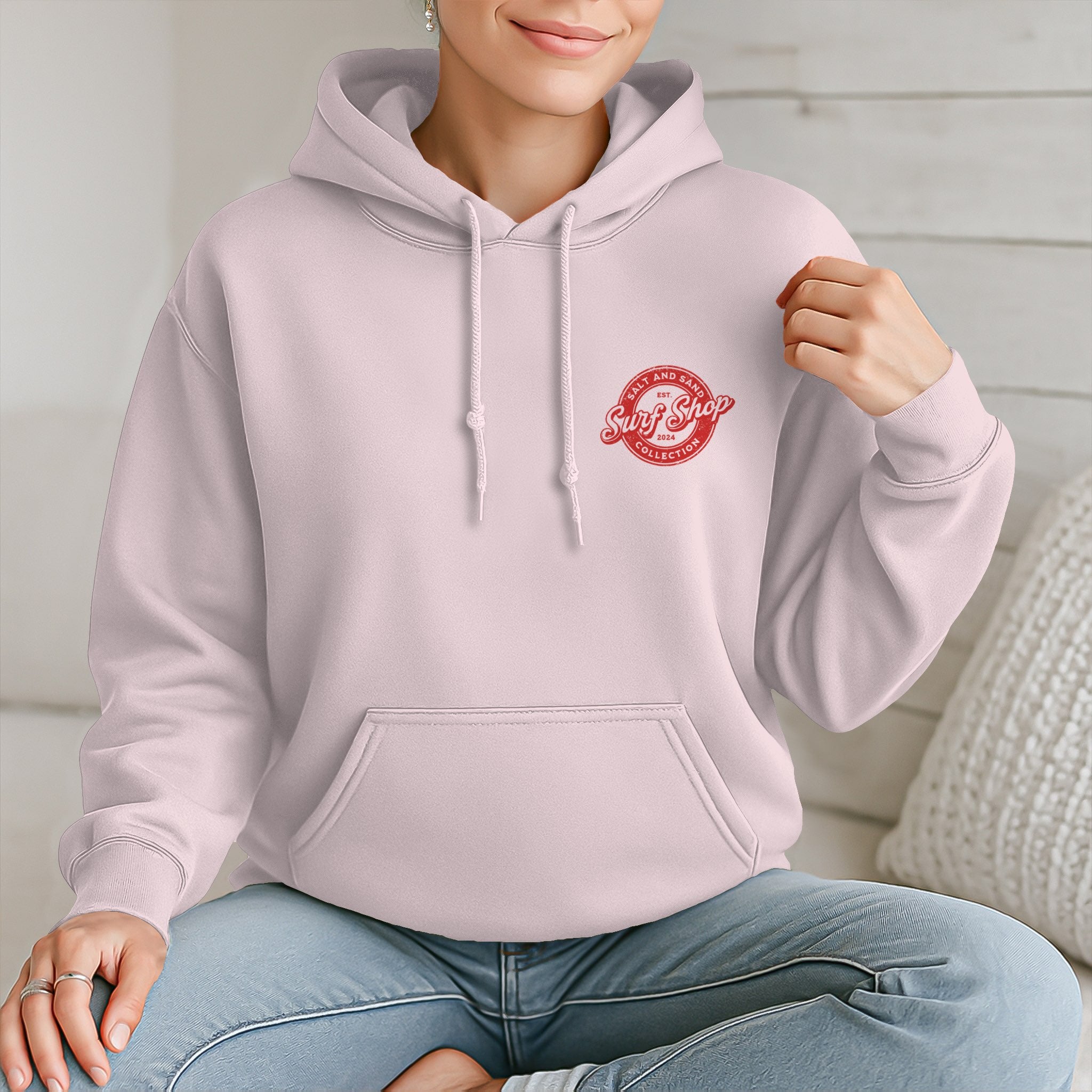Salt and Sand Stamped Valentine Hoodie