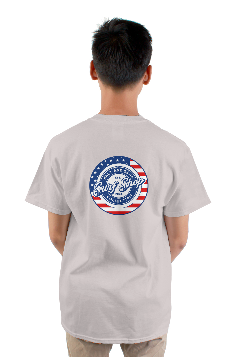 4th of July Stamped Logo Tee