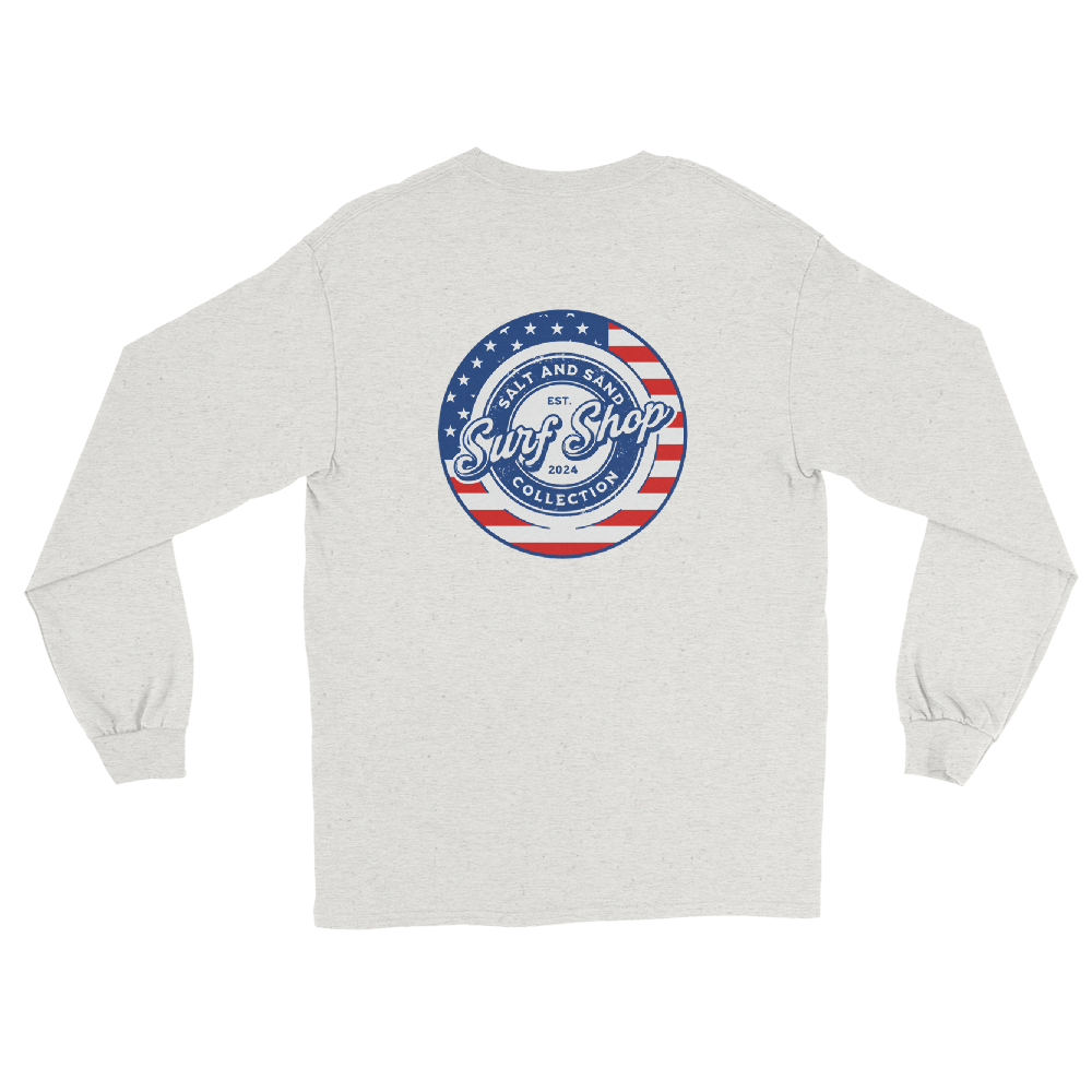 4th of July Stamped Logo Long Sleeve Tee