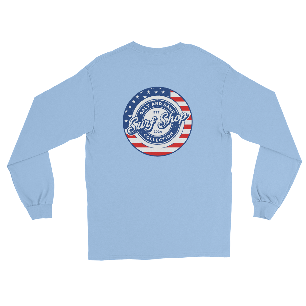 4th of July Stamped Logo Long Sleeve Tee