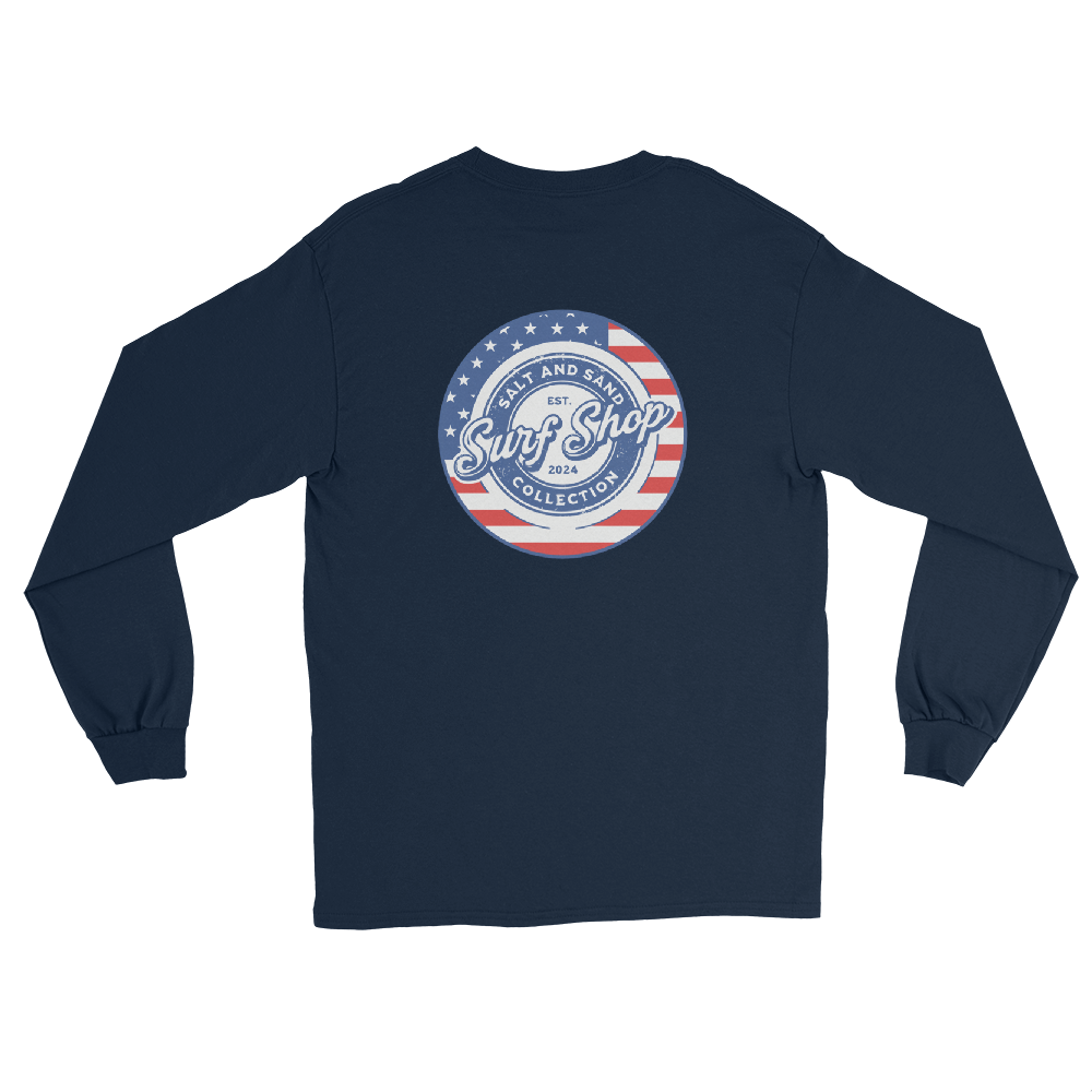 4th of July Stamped Logo Long Sleeve Tee