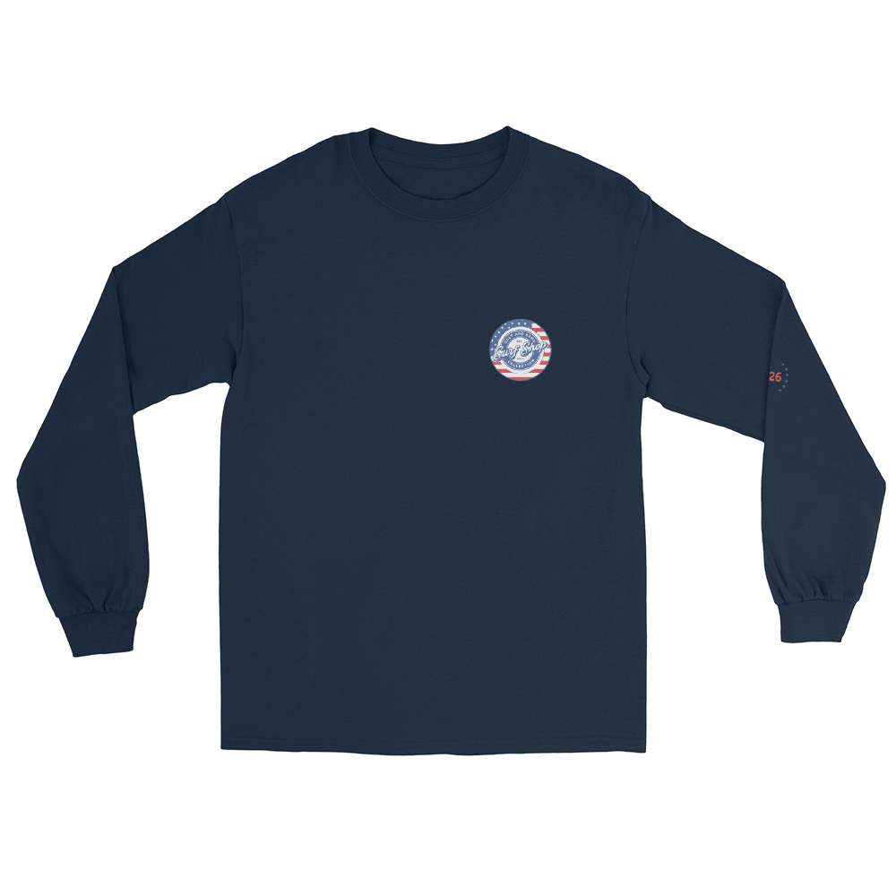4th of July Stamped Logo Long Sleeve Tee