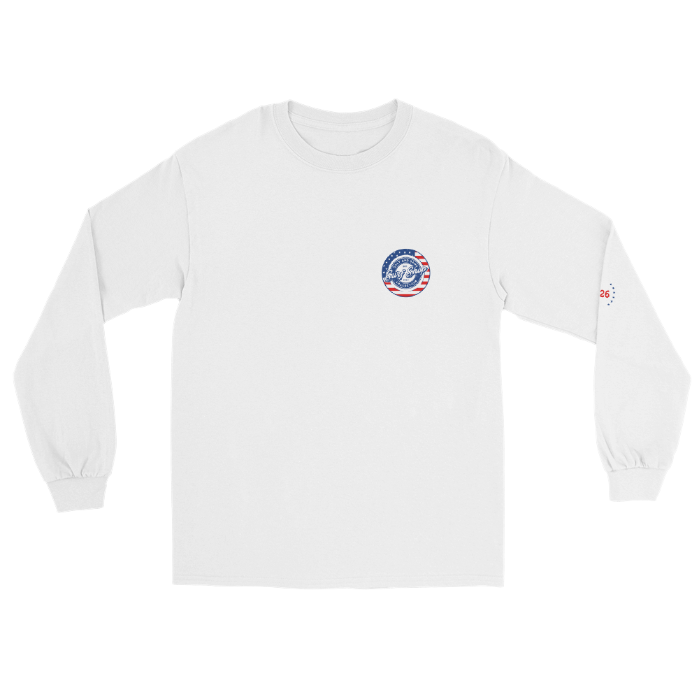 4th of July Stamped Logo Long Sleeve Tee