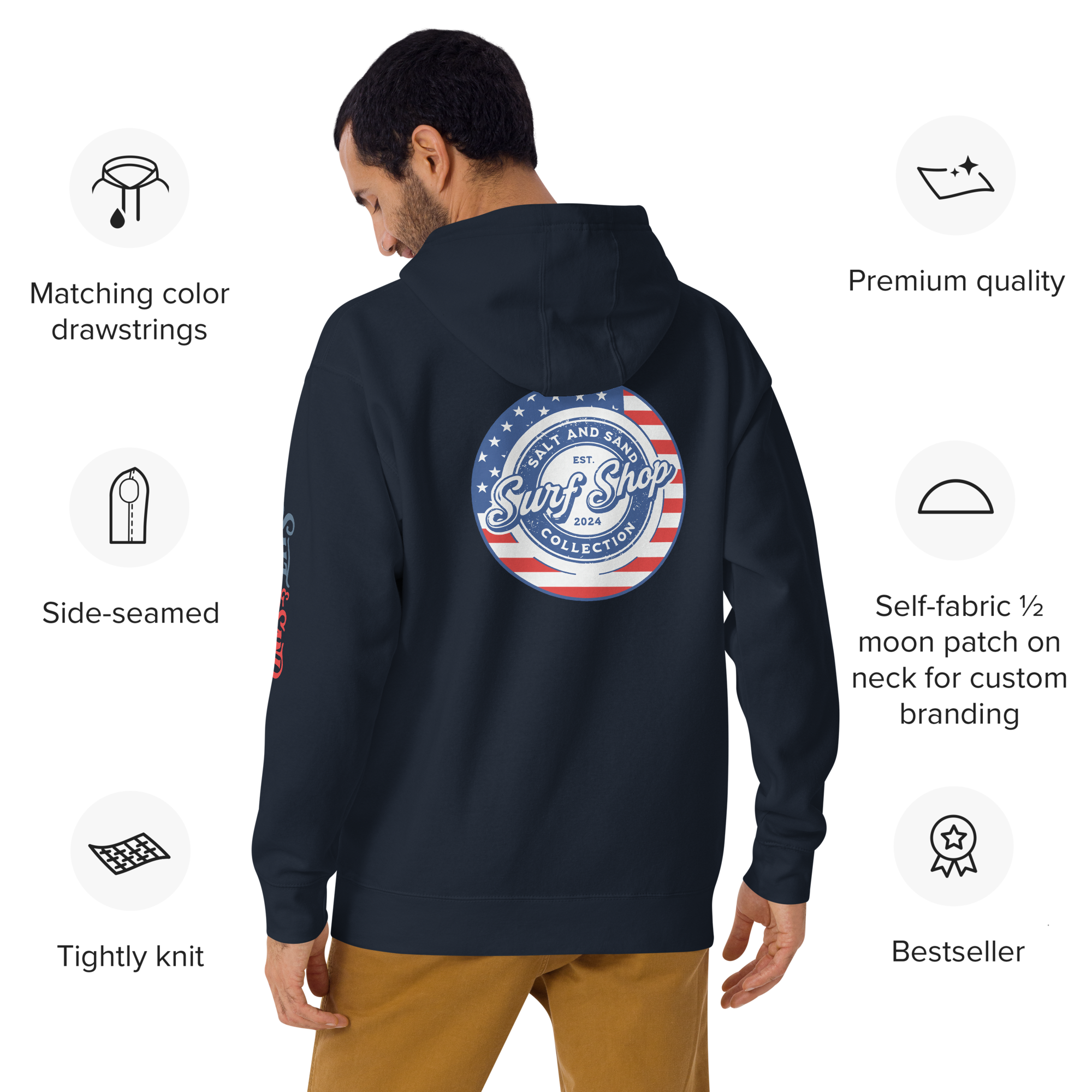 4th of July Stamped Logo Hoodie